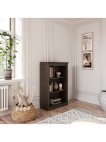 Estante de madeira com 1,19 m com acabamento liso na cor nibs / Coleção biblioteca